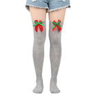 Femboy wear sweet sexy femboy christmas thigh high socks with bow femboy fashion