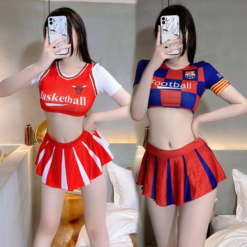 Femboy wear sweet sexy football babes cheerleaders lingerie set for femboy