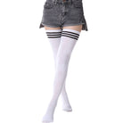 Femboy wear white extra long thigh high socks for femboy