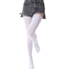 Femboy wear white extra long thigh high socks