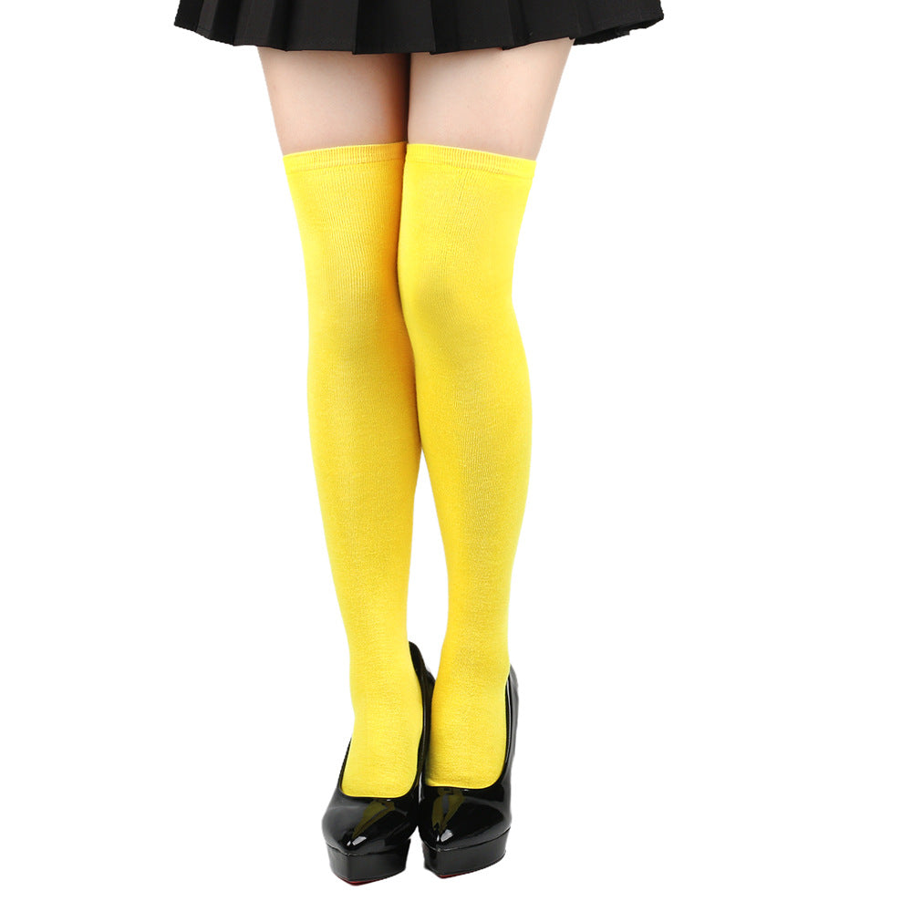 Femboy wear yellow femboy christmas thigh high socks