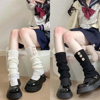 Femboy Buttoned Leg Warmers