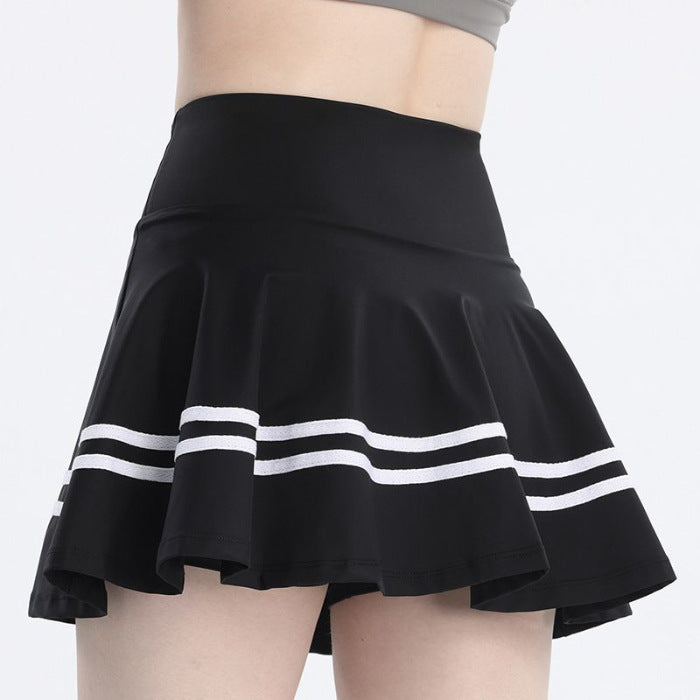 Femboy white black stripes femboy mini skirt