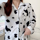 Femboyin cow print long sleeve top pajama