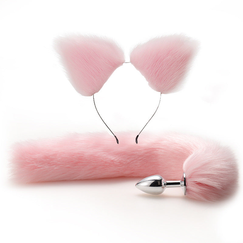 Fox Tail Butt Plug And Ears 2 Piece Set - Femboy Fashion