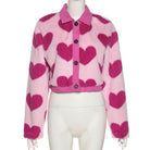 Front of Pink Heart Jacket - Femboy Fashion