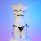 Funny Mouth Print Leather Bikini - Femboy Fashion