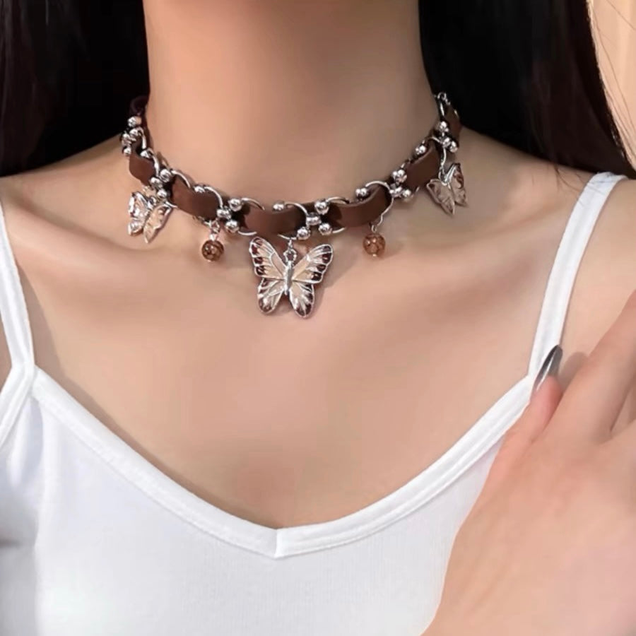 Brown Butterfly Choker - Femboy Fashionin