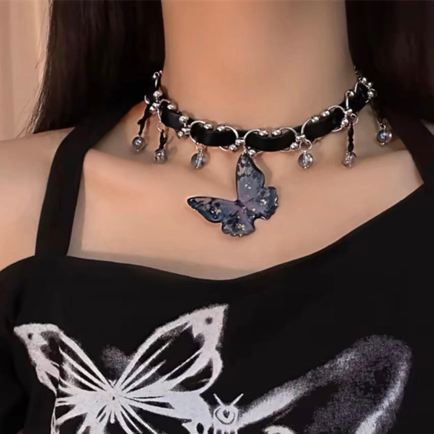 Black Butterfly Choker - Femboy Fashion