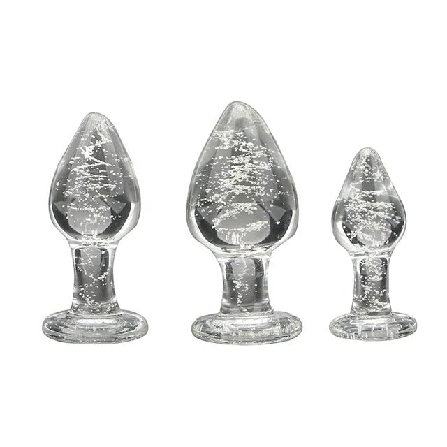 Glow In The Dark Glass Butt Plugs S M L Size