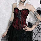 RedGoth Femboy in Gothic Corset Top - Femboy Fashion