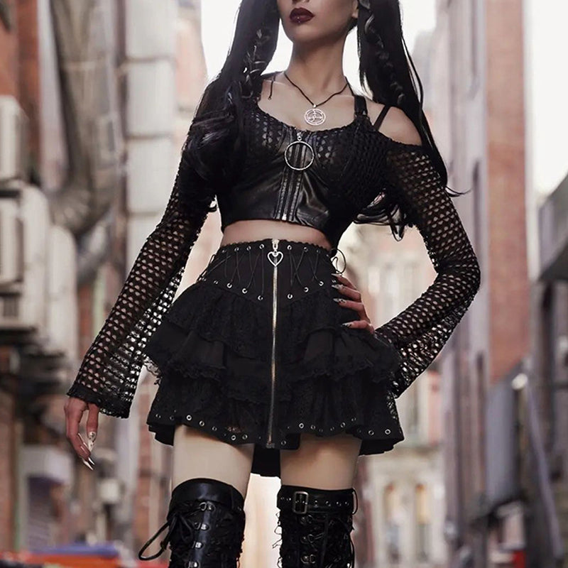 Goth Short Skirt for Femboy - Femboy Fashion