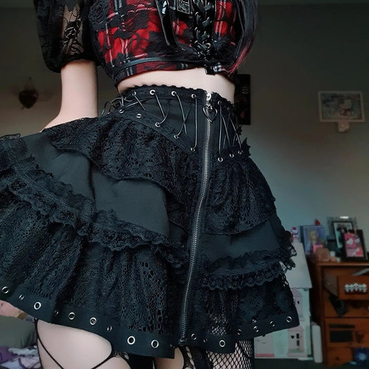 Goth Short Skirt - Femboy Fashion