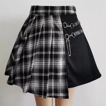 Goth Femboy Plaid Skirt