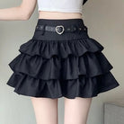 Gothic Black Cake Skirts - Femboy Fashion