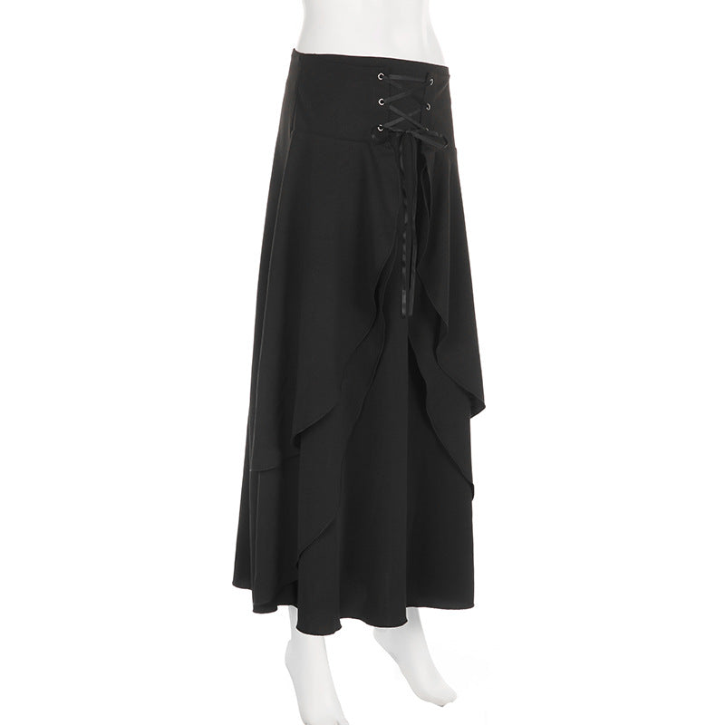 Gothic Black Long Skirts - Femboy Fashion