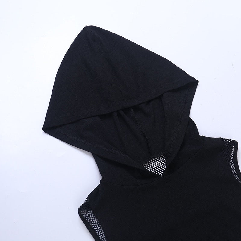 Gothic black sleeveless tank top material