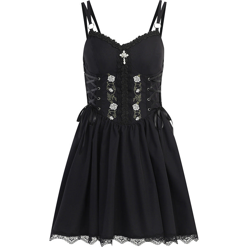 Gothic Black Sundress - Femboy Fashion