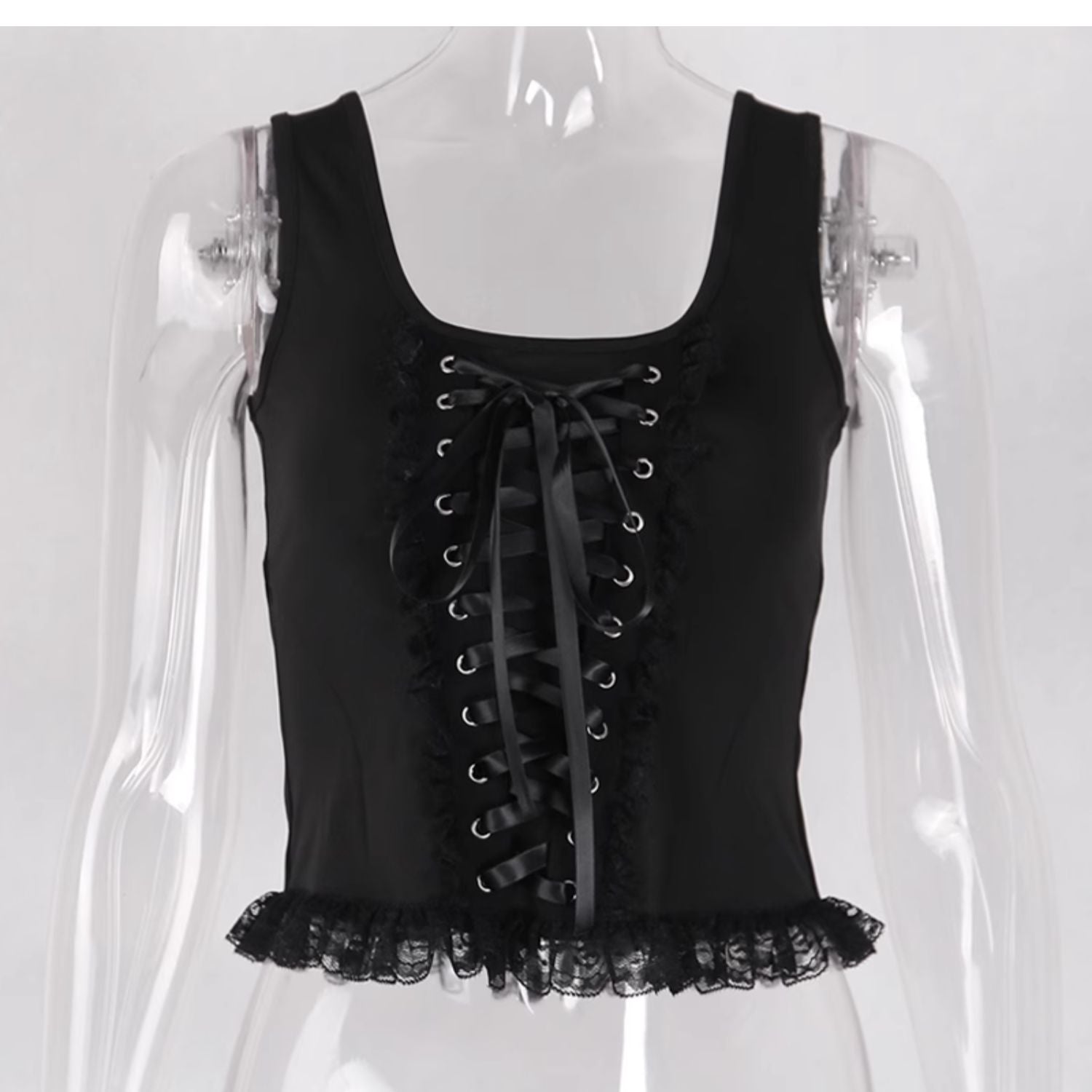 Gothic Corset Top Front  - Femboy Fashion