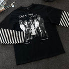 Black gothic style long sleeve top