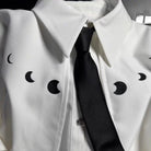 Gothic white shirt and skirt set top