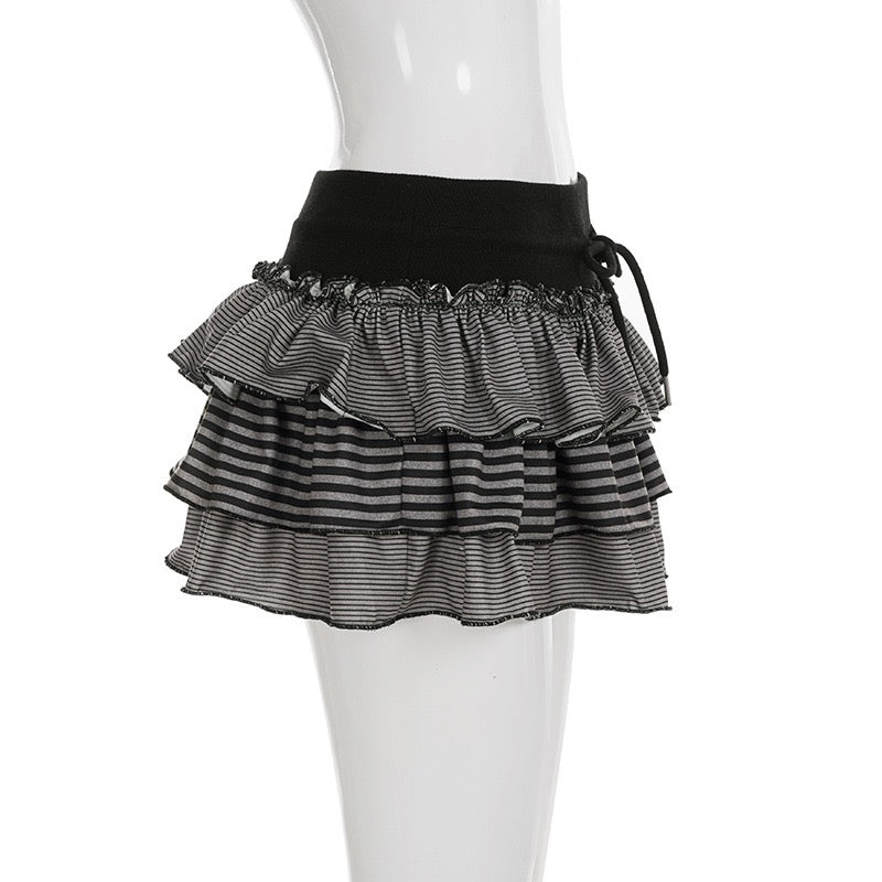 Femboy's Gray Cake Short Skirt - Femboy Fashion