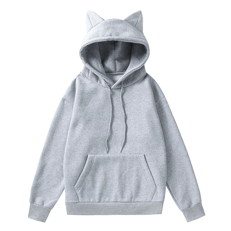 Gray Cat Ear Hoodie For Femboy - Femboy Fashion