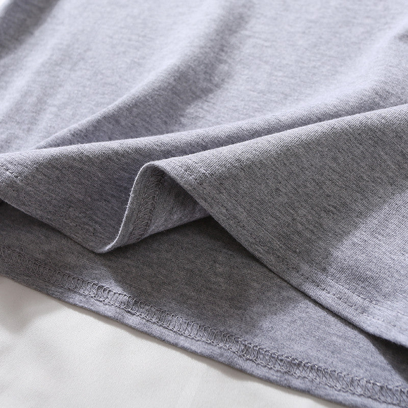 Femboy Gray Solid Crop T-Shirt Detail - Femboy Fashion