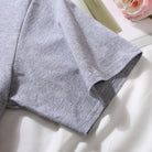 Femboy Gray Solid Crop T-Shirt Sleeve - Femboy Fashion