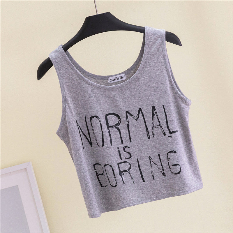 Normal Is Boring Crop Tank Top - Femboy Fashion