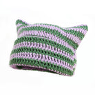 Green and purple femboy cat hat