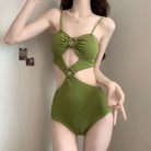 Olive Green Bikini One Piece - Femboy Fashion