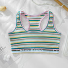 Rainbow Stripe Sport Bra - Femboy Fashion