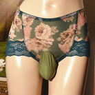 Sissy Oversize Floral Print Pouch Panties - Femboy Fashion