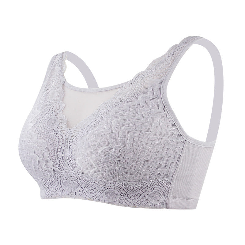 Grey Lace Pocket Bra For Breast Forms - Femboy Fashion