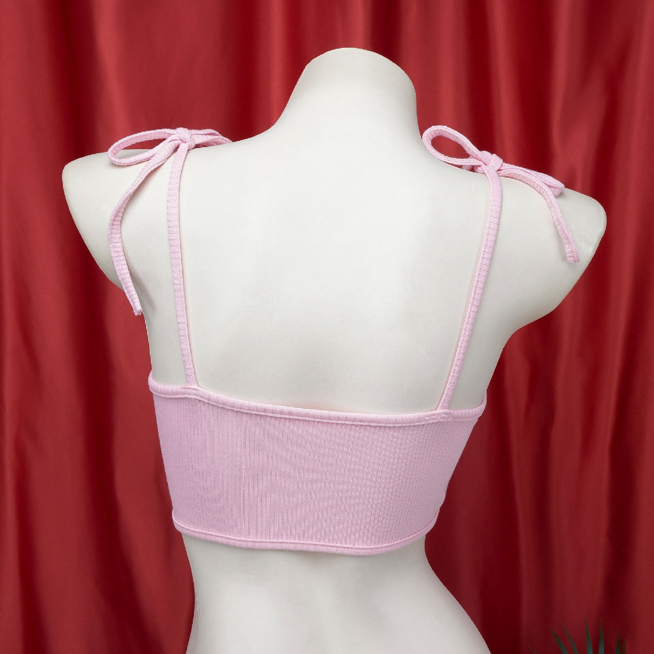 Pink Halter Kawaii Bunny Lingerie Tank Top - Femboy Fashion