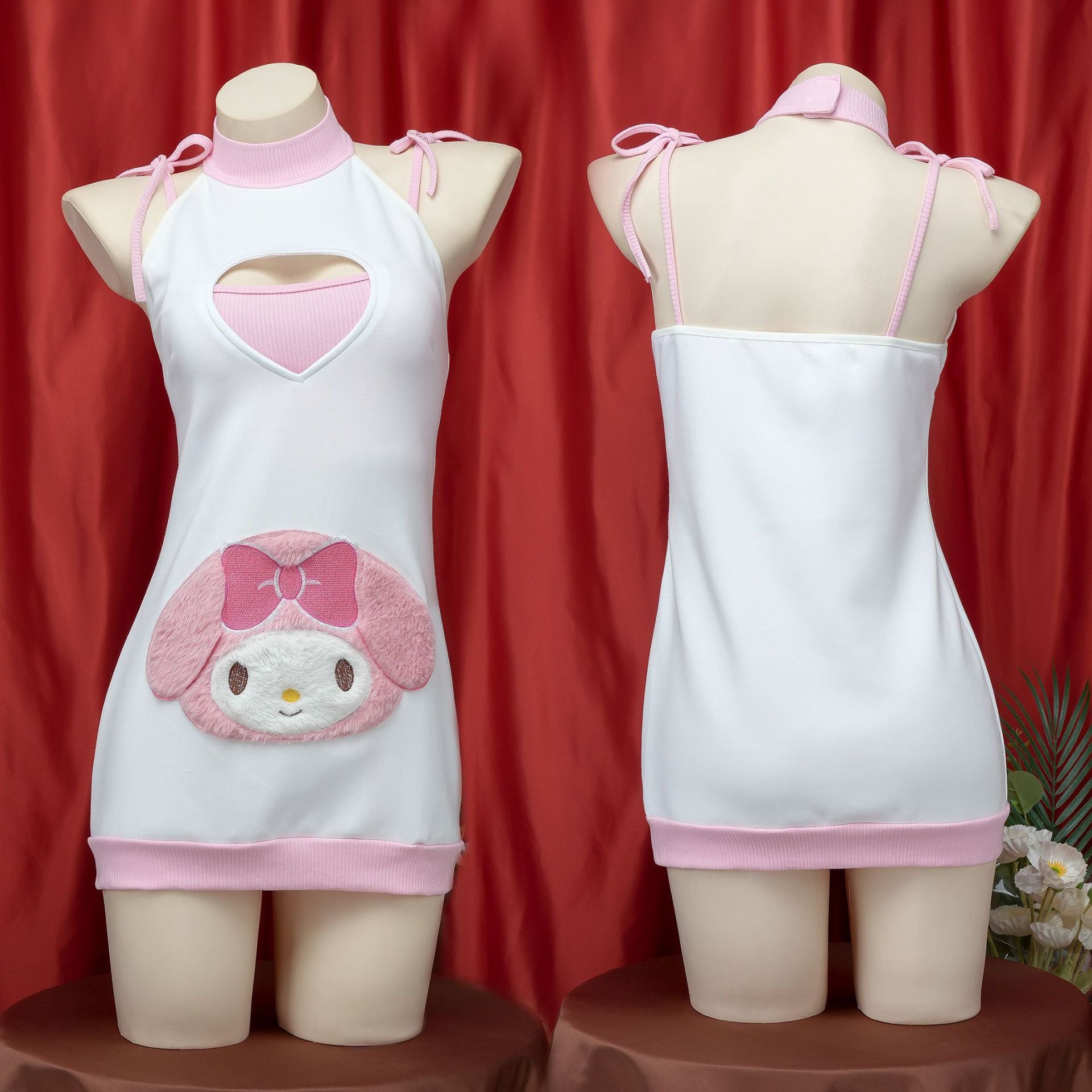 Halter Kawaii Bunny Lingerie - Femboy Fashion