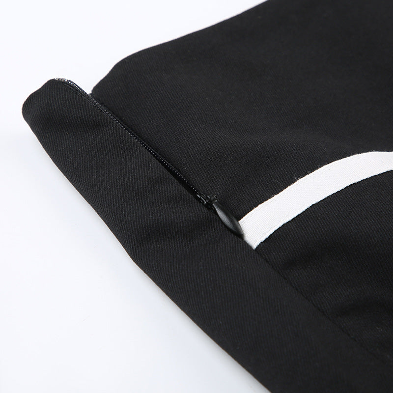 High Waist Black Skirt With Ribbon Bowknot - Femboy Fashion