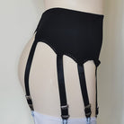 Black High Waisted 8 Strap Garter Belt - Femboy Fashion