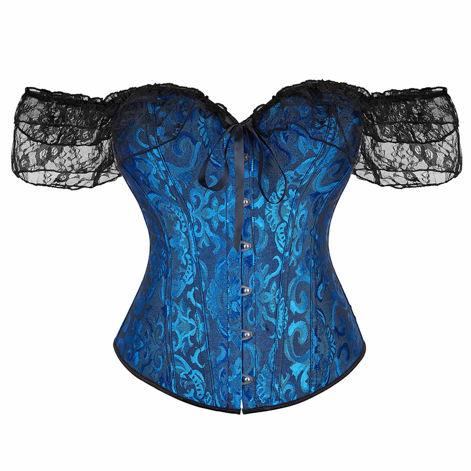 Boy Core Set Black And Blue Corset Top - Femboy Fashion