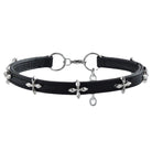 Black Leather Cross Choker - Femboy Fashion