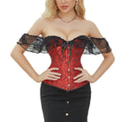 Red And Black Corset Top - Femboy Fashion