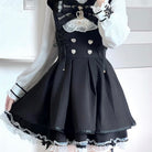 Femboy wear a jirai kei black dress set