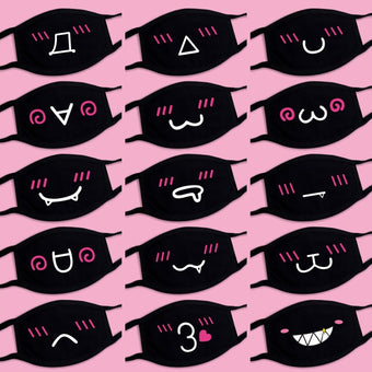 Kawaii Anime Black Femboy Mask