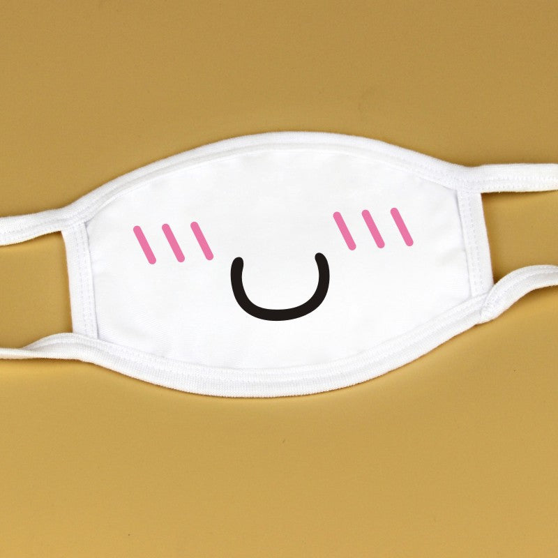 Kawaii Anime White Face Masks - Femboy Fashion