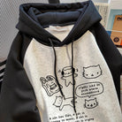 Kawaii ketty print hoodie for femboy