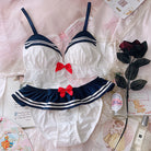 Kawaii Schoolgirl Ruffle Lingerie Set - Femboy Fashion