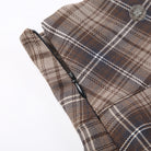 Khaki Plaid Schoolgirl Short Skirt - Femboy Fashion