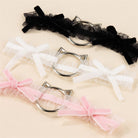 Lace Cat Garter With Bow for Femboy - Femboy Fashion