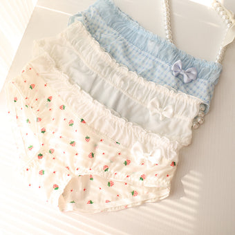 Pastel Femboy Lace Panties with Bow
